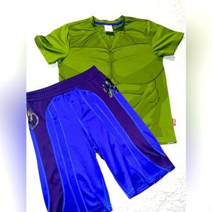 Marvel‎ Boys Hulk Smash Shorts Outfit Size 9/10